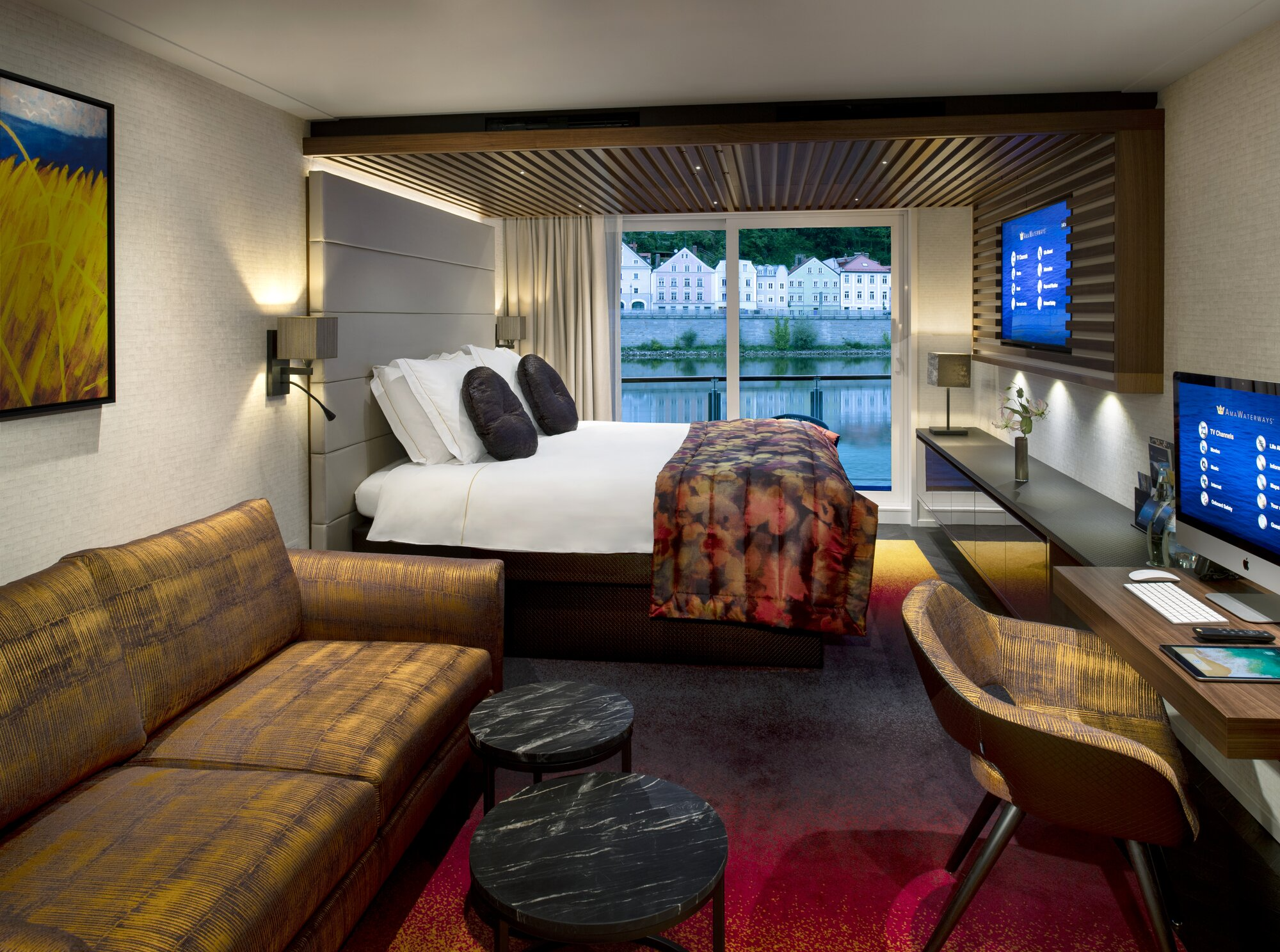 Spacious staterooms and suites