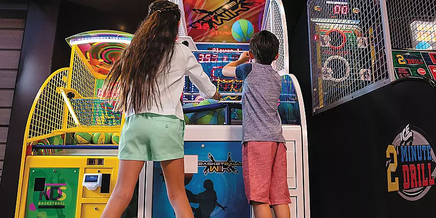 Spend a few hours in the ship’s arcade