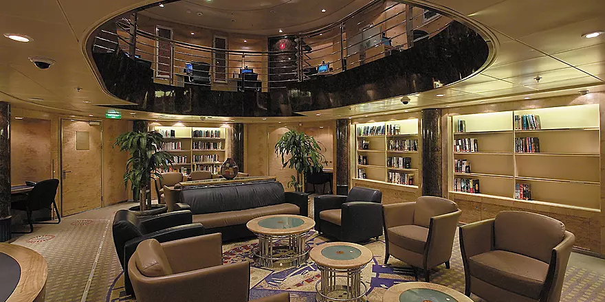 Get cozy in the library & card room