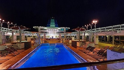 The pool deck