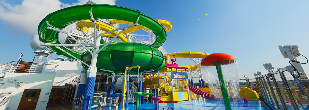 Green lightning waterslide