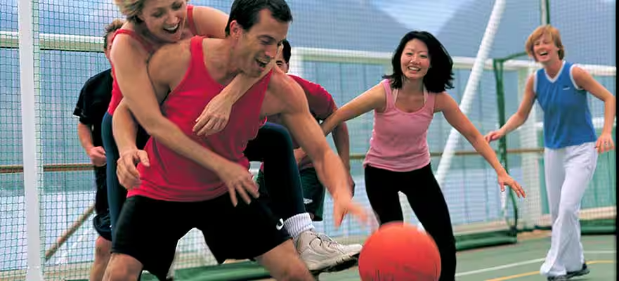 Basketball/volleyball court