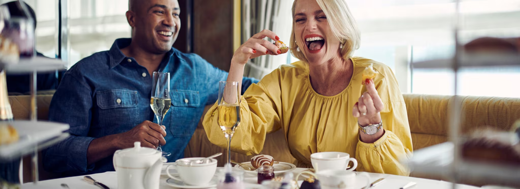 Champagne afternoon tea