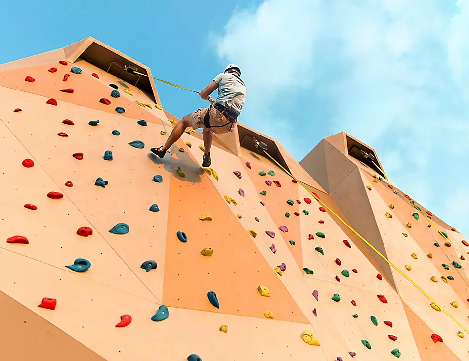 Rock climbing wall